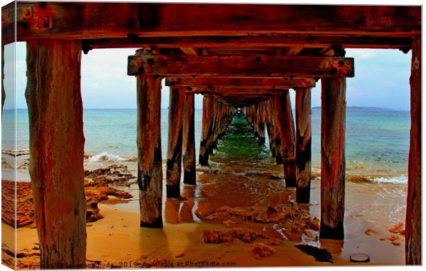 Under the boardwalk Canvas Print by laurence hyde