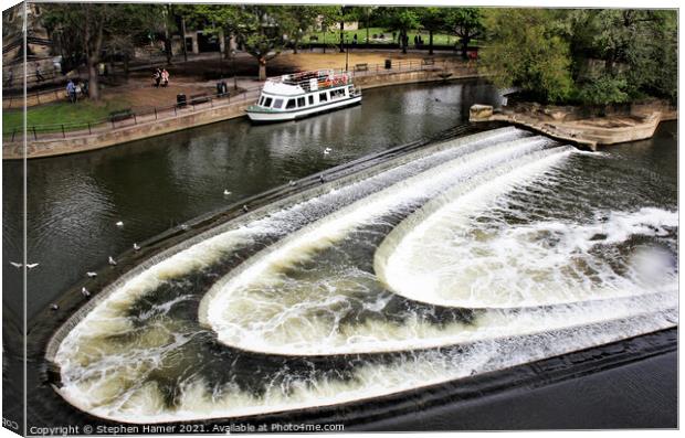 Pulteney Weir Canvas Print by Stephen Hamer