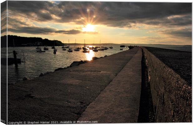 The Sun Set's Over the English Riviera Canvas Print by Stephen Hamer