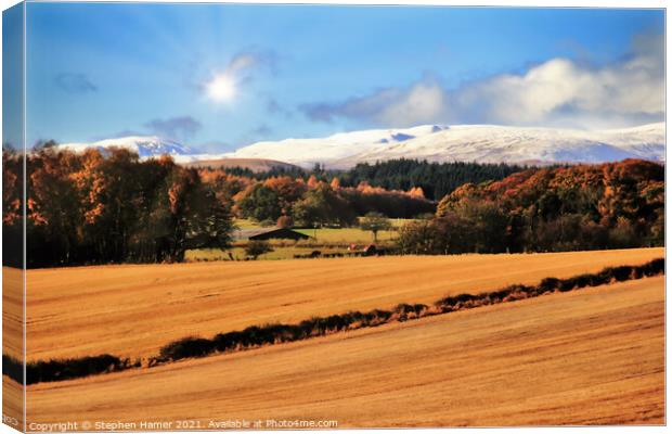 Lowlands meet the Highlands Perthshire Canvas Print by Stephen Hamer