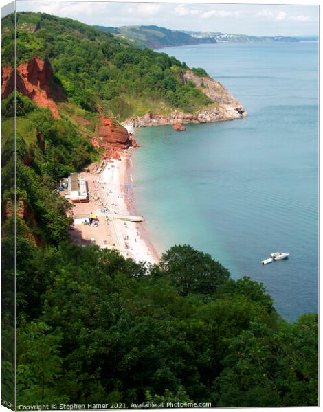 The Dramatic Fall of Oddicombe Cliffs Canvas Print by Stephen Hamer