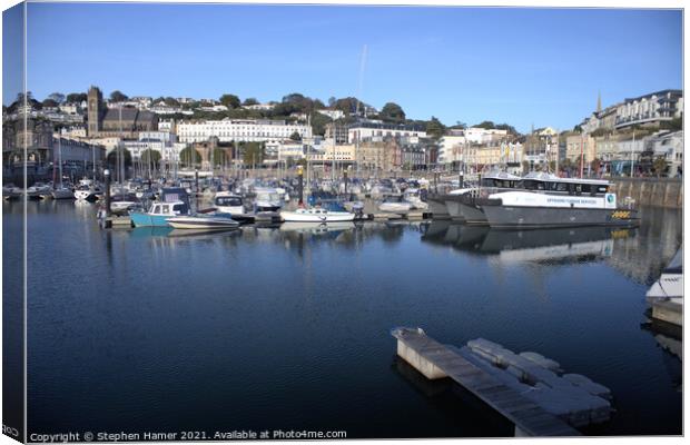 Torquay Harbour Canvas Print by Stephen Hamer