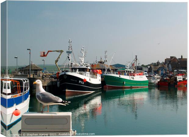 Padstow Trawlers Canvas Print by Stephen Hamer
