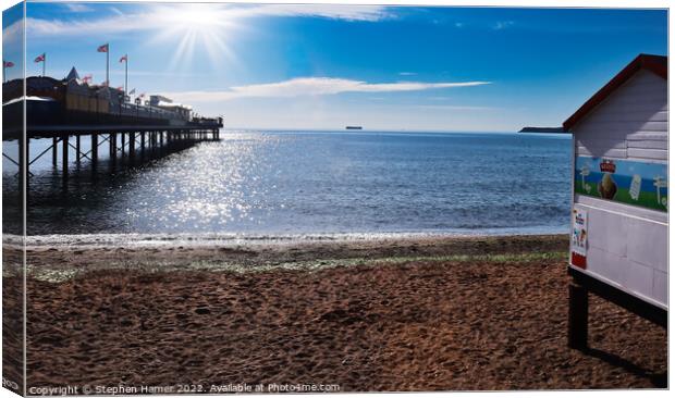 Paignton Pier and Tor Bay Canvas Print by Stephen Hamer