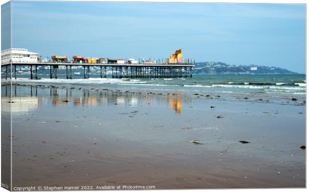 The Enchanting Beauty of Paignton Pier Canvas Print by Stephen Hamer