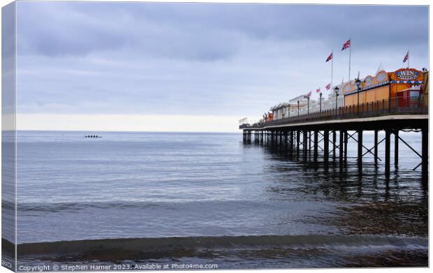 Serene Morning Rowing Canvas Print by Stephen Hamer