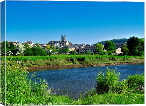 River Dart at Totnes Canvas Print by Stephen Hamer