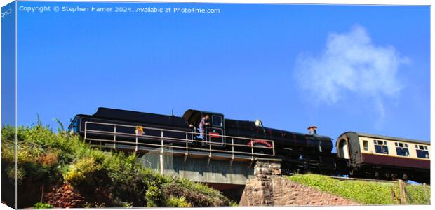 Steam Train Ride Canvas Print by Stephen Hamer