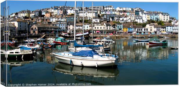 Brixham Boats Canvas Print by Stephen Hamer