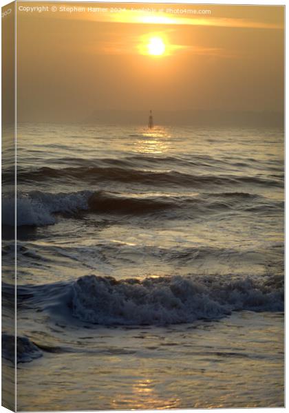 Sea and Morning Sun Canvas Print by Stephen Hamer