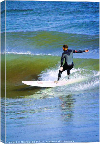 Surfer Canvas Print by Stephen Hamer