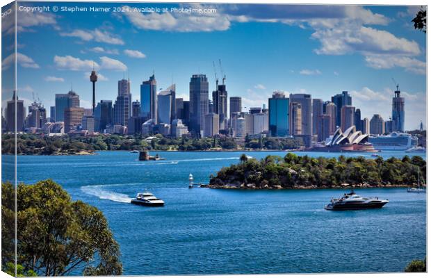 Sydney Skyline Canvas Print by Stephen Hamer
