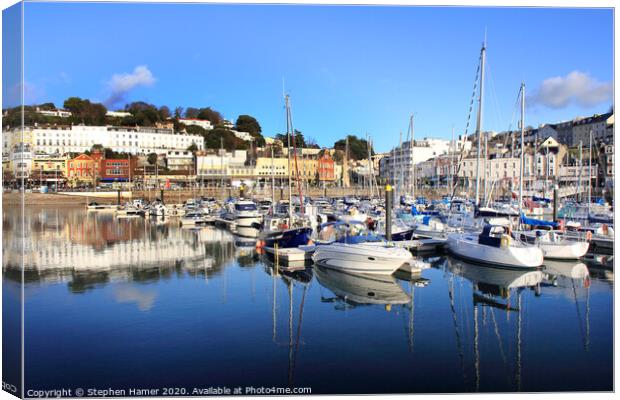 Torquay inner harbour Canvas Print by Stephen Hamer