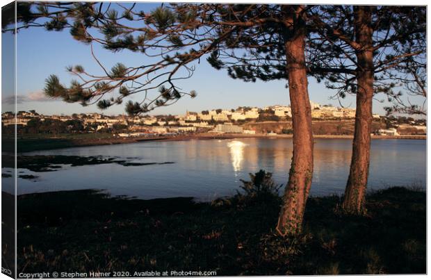 Torquay in Winter Sun Canvas Print by Stephen Hamer