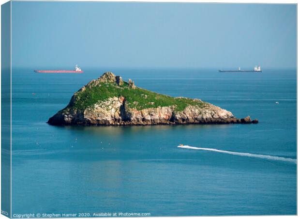 Thatcher Rock Canvas Print by Stephen Hamer