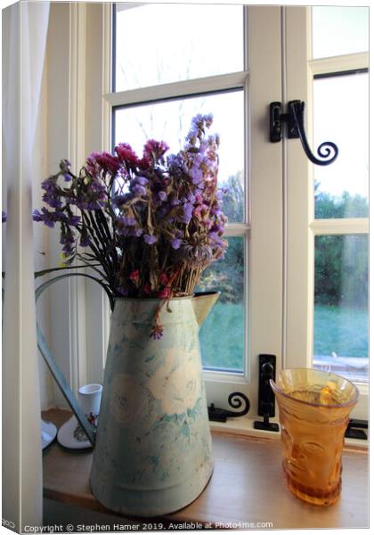 Jug and Flowers Canvas Print by Stephen Hamer