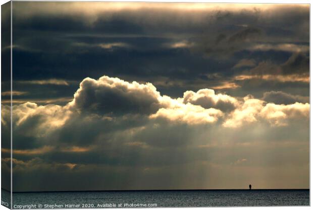 Storm Clouds over the Bay Canvas Print by Stephen Hamer