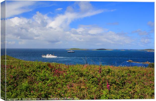Isles Of Scilly Ferry Canvas Print by Stephen Hamer