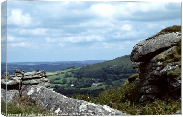 A view from Hound Tor Canvas Print by Stephen Hamer