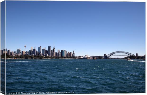 SydneySkyline Canvas Print by Stephen Hamer