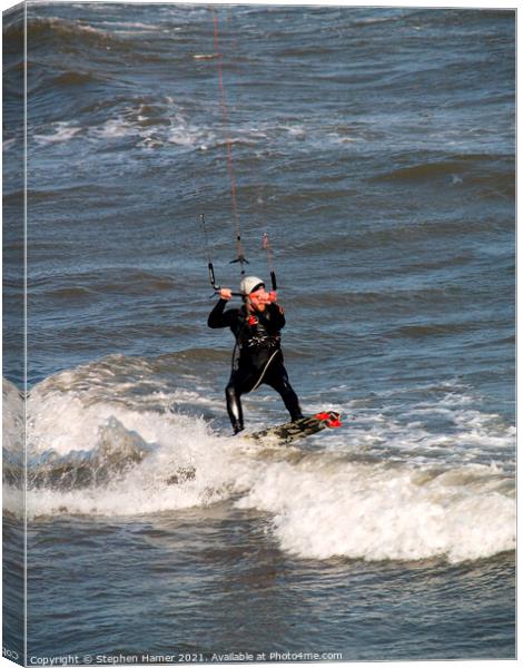 Kite Surfer Canvas Print by Stephen Hamer