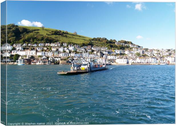 Lower Dart Ferry Crossing Canvas Print by Stephen Hamer