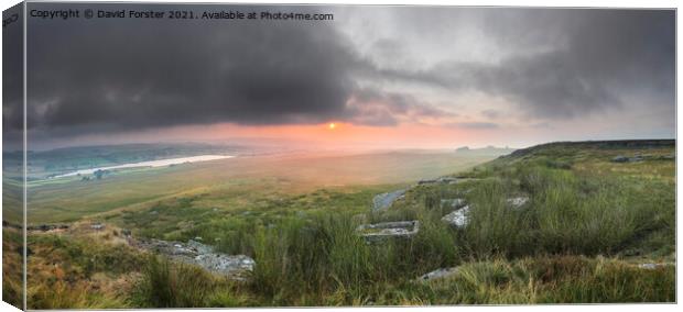 Beautiful North Pennine Sunrise, Teesdale, County Durham UK Canvas Print by David Forster