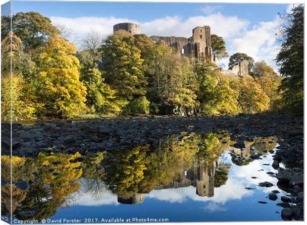 Barnard Castle Autumn, Teesdale, County Durham UK. Canvas Print by David Forster