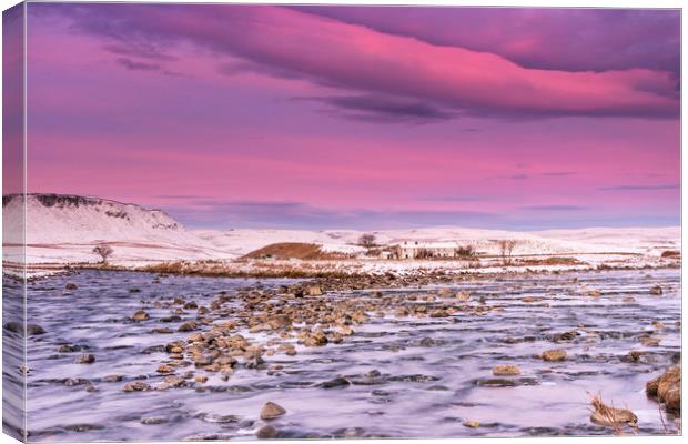North Pennine Winter Dawn Upper Teesdale Canvas Print by David Forster