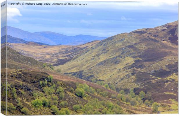 Mountains of The Great Glen Canvas Print by Richard Long