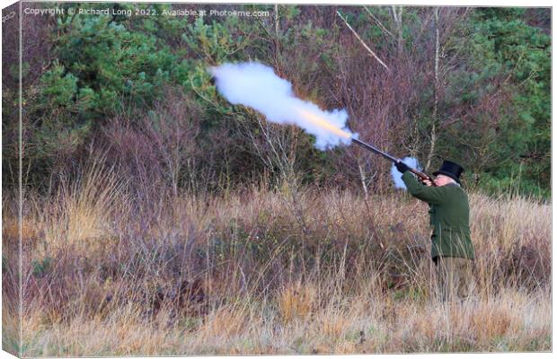 Black powder Shooting Canvas Print by Richard Long