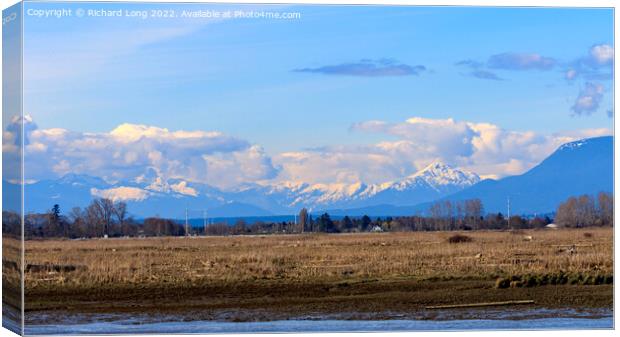 Cascade Mountains Vancouver Canvas Print by Richard Long