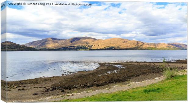 Loch Linnhe in the Scottish Highlands  Canvas Print by Richard Long