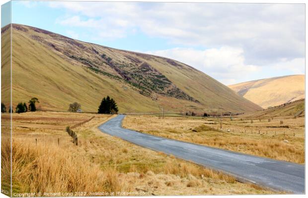Road from Moffat to Selkirk Canvas Print by Richard Long