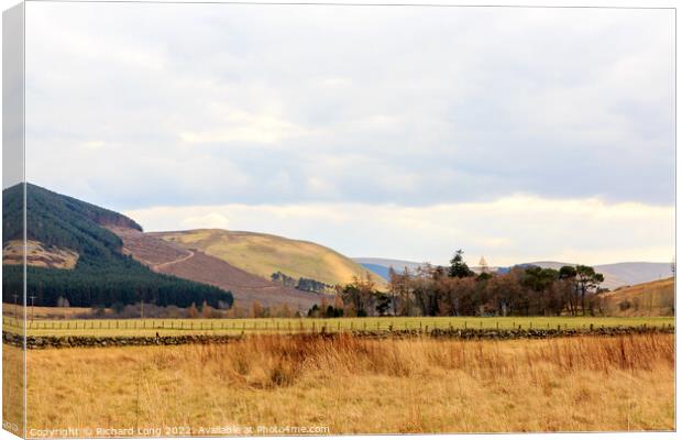 Springtime view in the Scottish borders Canvas Print by Richard Long