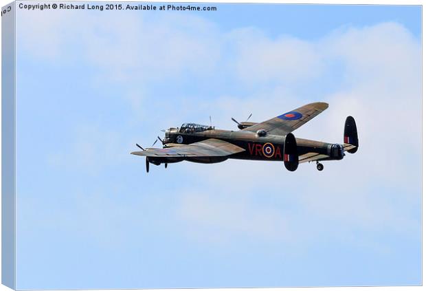  Canadian Lancaster Bomber VR-A Canvas Print by Richard Long