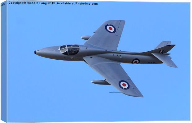  Hawker Hunter jet Canvas Print by Richard Long