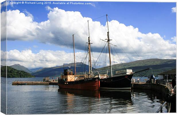  Two Old Boats Canvas Print by Richard Long