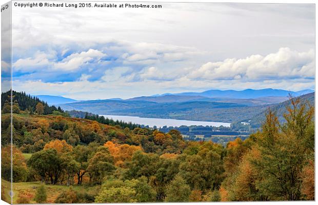  View to Loch Rannoch in Autumn Canvas Print by Richard Long