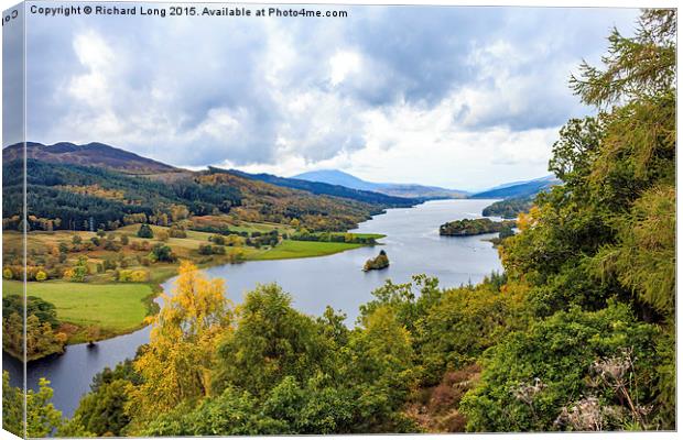  Queen's View  Loch Tummel Canvas Print by Richard Long
