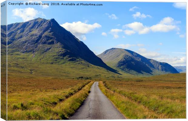 Narrow Road to Glen Etive Scotland Canvas Print by Richard Long