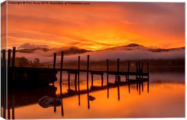  Sunset at Ashness Jetty Canvas Print by Phil Reay