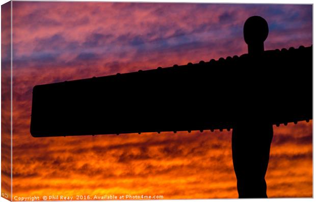 The Angel at sunset Canvas Print by Phil Reay