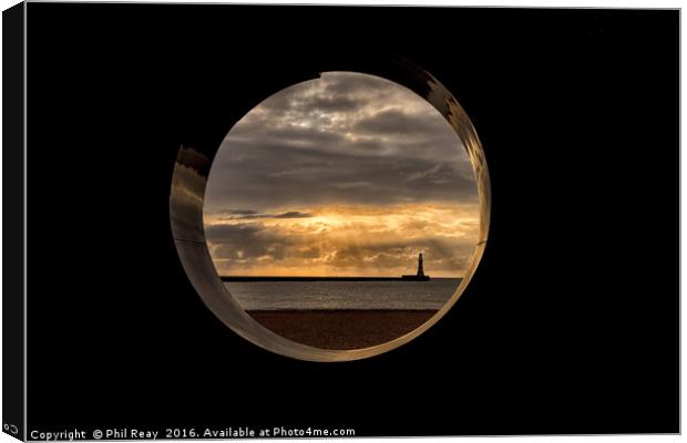 Through the round window... Canvas Print by Phil Reay