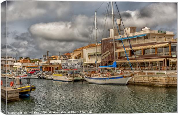 The Harbour at Cabo de Palos.  Canvas Print by Phil Reay