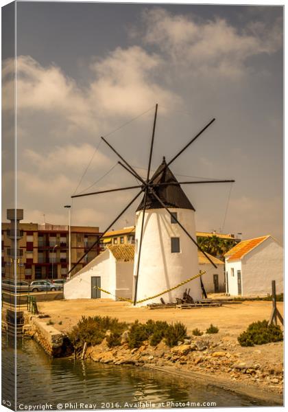 Spanish windmill Canvas Print by Phil Reay