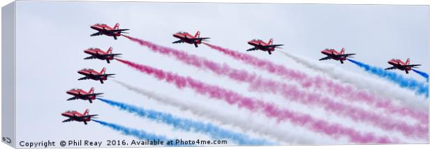 Red Arrows Canvas Print by Phil Reay