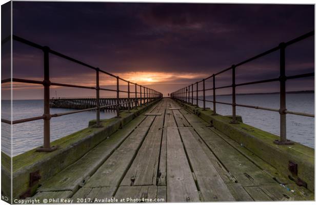 Sunrise at Blyth Canvas Print by Phil Reay