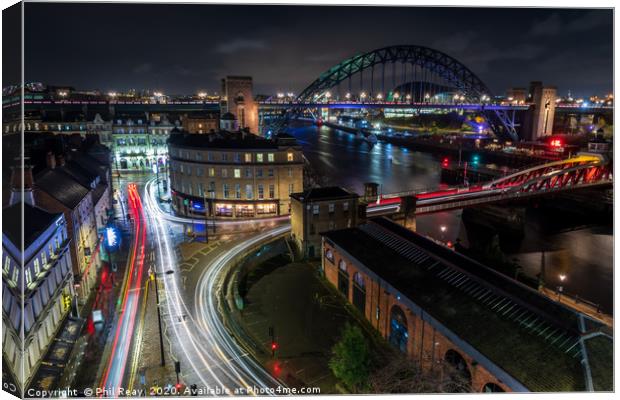 Newcastle Quayside Canvas Print by Phil Reay