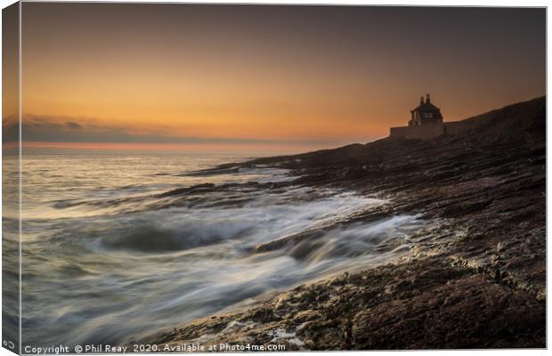 The Bathing House, Howick Canvas Print by Phil Reay